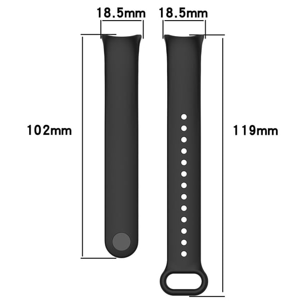 Silikonerem med metalstik til Xiaomi Smart Band 8 - Sort