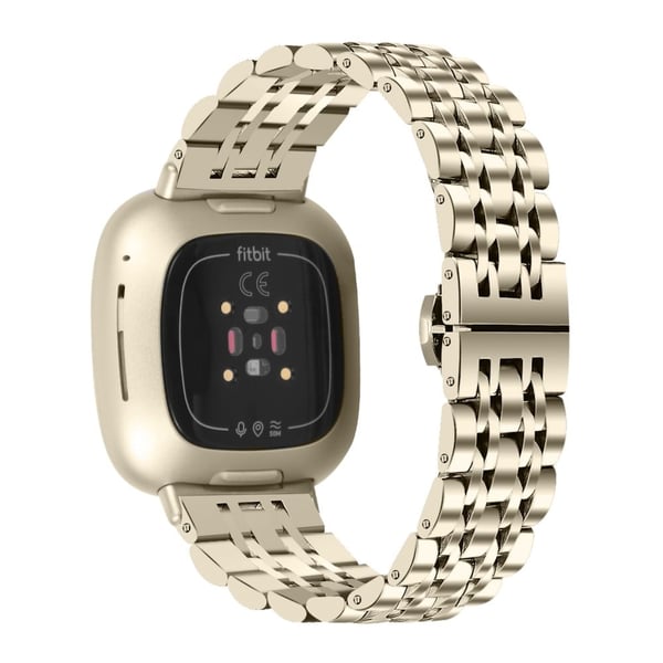 7 perler i rustfrit stål til Fitbit Sense 2 / Versa 4 - Champagne Guld