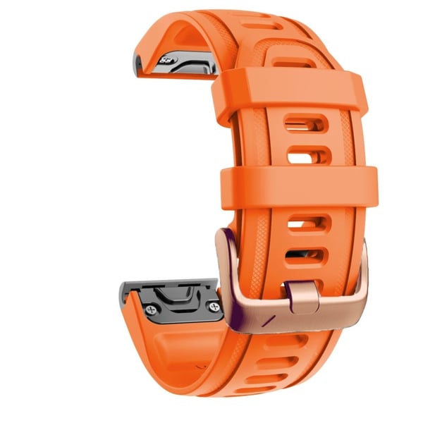 20mm silikonihihna ruusukultaisella soljella Garmin-kelloon - Oranssi