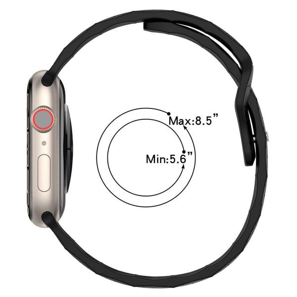 Apple Watch Series 8 (45mm) / Watch Ultra silikonerem med fodboldmønster - Blå
