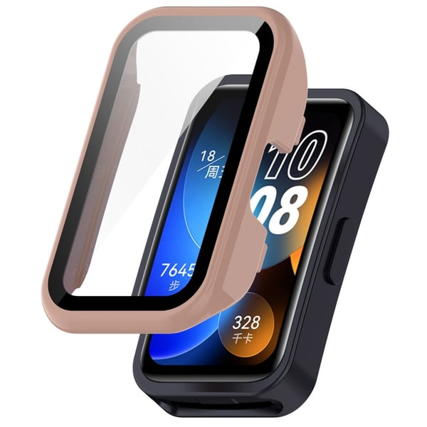 Huawei Band 8-deksel med film av herdet glass - Rosa Huawei Band 8-deksel med film av herdet glass - Rosa