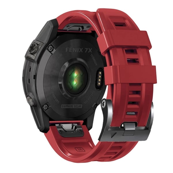Silikonrem for Garmin / Amazfit og Coros-klokke - Rød