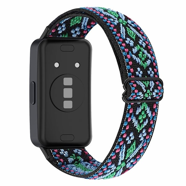 Huawei Band 8 elastisk boheme-nylonrem - Grøn