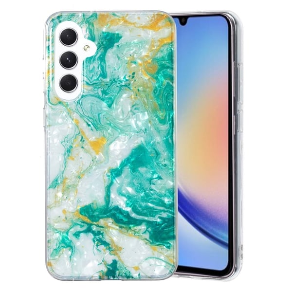Marble Samsung Galaxy A34 5G Etui - Grøn Marmor