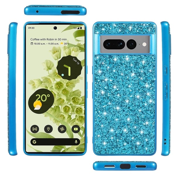 Glitter Google Pixel 8 skal - Rosa