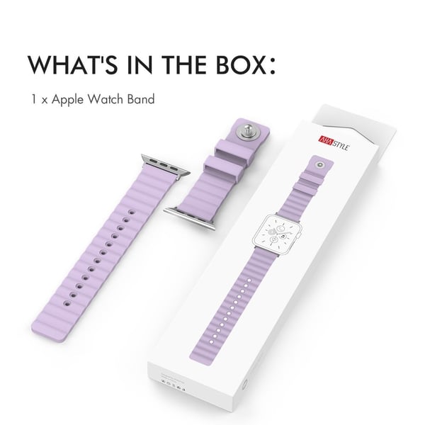 AHASTYLE WA02 Apple Watch Series 8 (41 mm) silikonrem - Lavendel Lilla