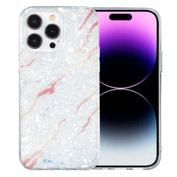 Marble iPhone 14 Pro Max Suojakotelo - Valkoinen Marble