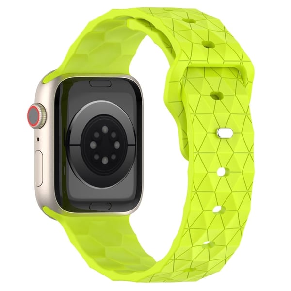 Apple Watch Series 8 (41mm) silikonerem med fodboldmønster - Grøn Apple Watch Series 8 (41mm) silikonerem med fodboldmønster - Grøn