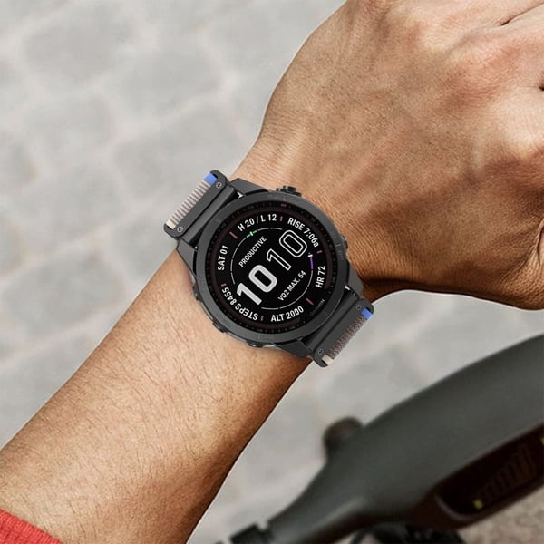 26 mm nylonrem med løkke for Garmin-klokke - Grå
