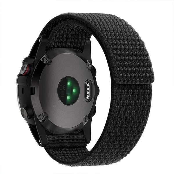 26mm nylonhihna Garmin-kellolle - Musta
