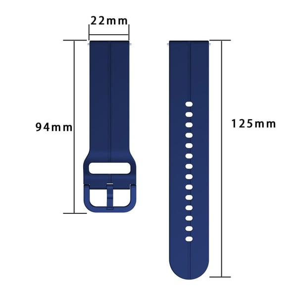 22mm Universal cool silikone rem - Cyan