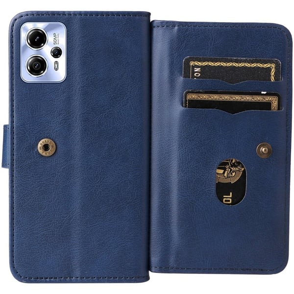 10-slot Lommebok Etui til Motorola Moto G23 / G53 / G13 - Blå
