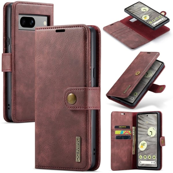 DG.Ming Google Pixel 7a 2-in-1 Lommebok Etui - Rød