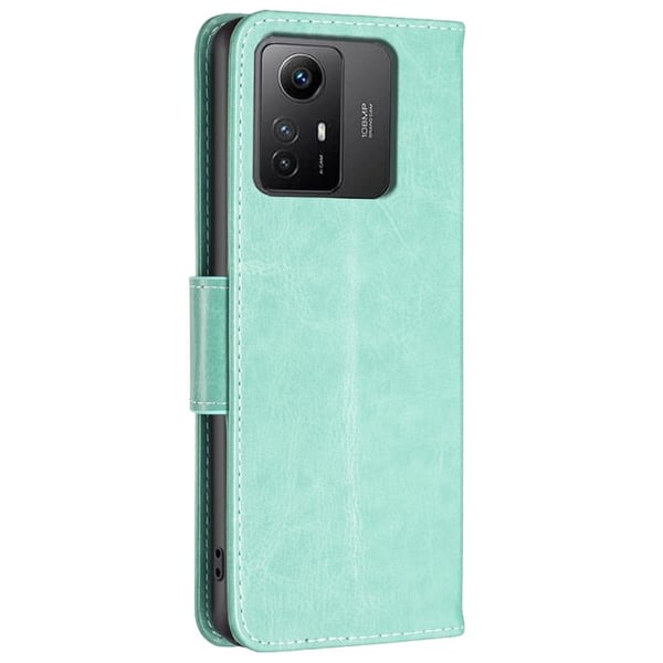 Sommerfugl Xiaomi Redmi Note 12s Flip Etui - Grøn