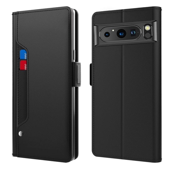 Phone Etui med Make-up Mirror og Slick Design til Google Pixel 8 - Sort