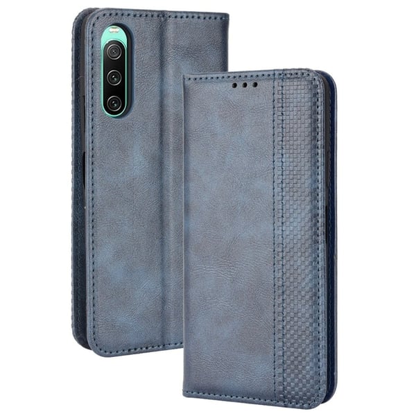 Bofink Vintage Sony Xperia 10 V Læder Etui - Blå Bofink Vintage Sony Xperia 10 V Læder Etui - Blå