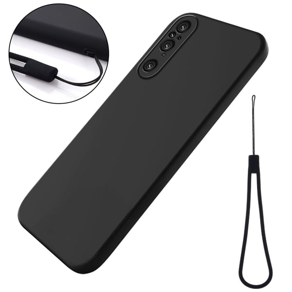 Matte Liquid silikone cover til Sony Xperia 1 V - Sort