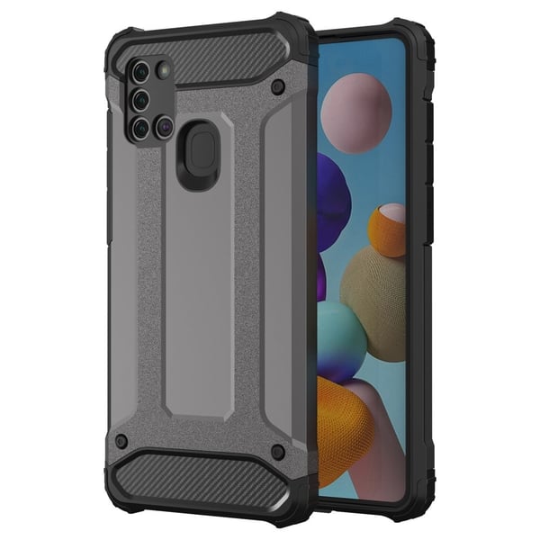 Armour Guard Suojakotelo Samsung Galaxy A21s - Harmaa