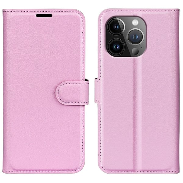 Classic iPhone 15 Pro Max Läppäkotelo - Pinkki