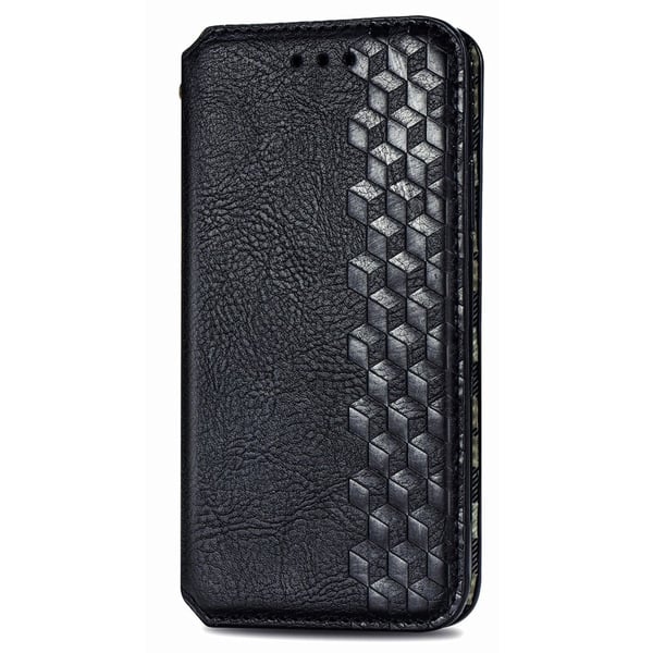 Læder Etui med A Stilfuldt Rhombus Tryk til Nokia G22 - Sort