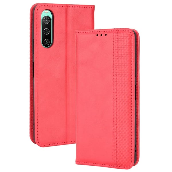 Bofink Vintage Sony Xperia 10 V Nahkakotelo - Punainen