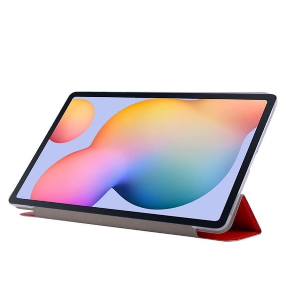 Tri-fold skinnstativveske for Samsung Galaxy Tab S8 - Rød