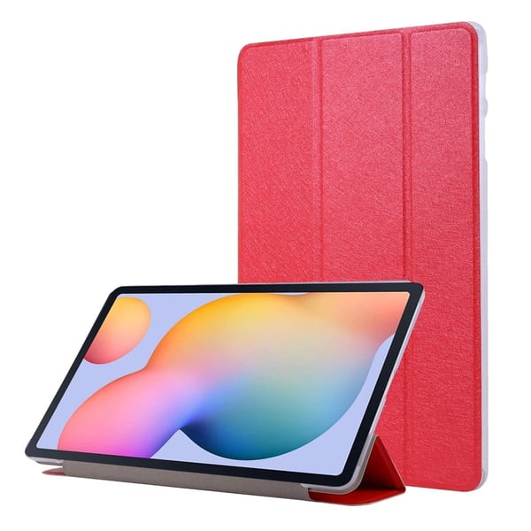 Tri-fold skinnstativveske for Samsung Galaxy Tab S8 - Rød