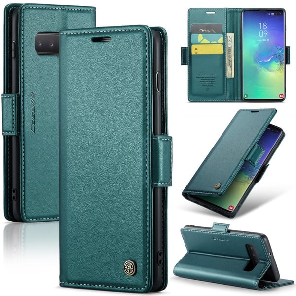 CaseMe Samsung Galaxy S10 Plus Smooth Etui - Grøn