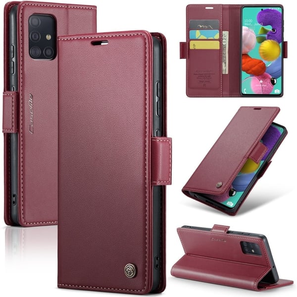 CaseMe Samsung Galaxy A51 Smooth Etui - Rød
