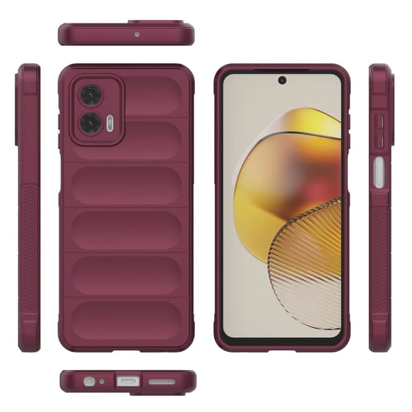 Blødt grebsformet cover til Motorola Moto G73 - Rød