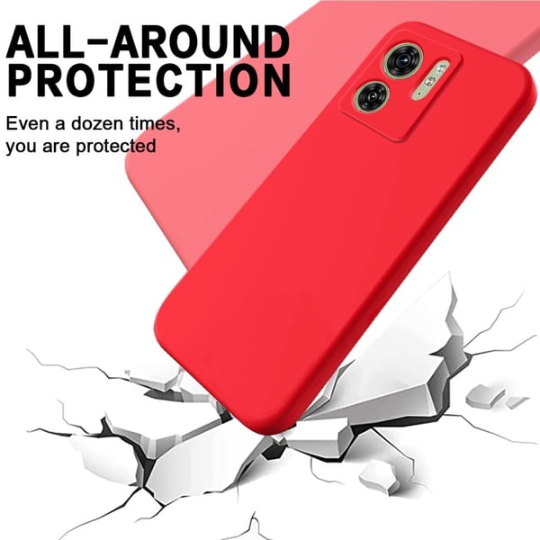 Matte Liquid silikone cover til Motorola Edge 40 - Rød