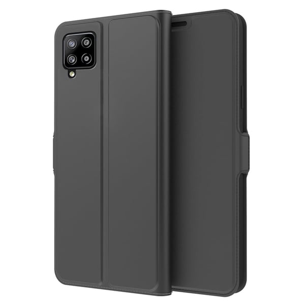 Glatt og tynt premium PU-skinnetui for Samsung Galaxy A42 5G - Svart