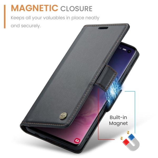 CaseMe Samsung Galaxy S10 Smooth Etui - Svart