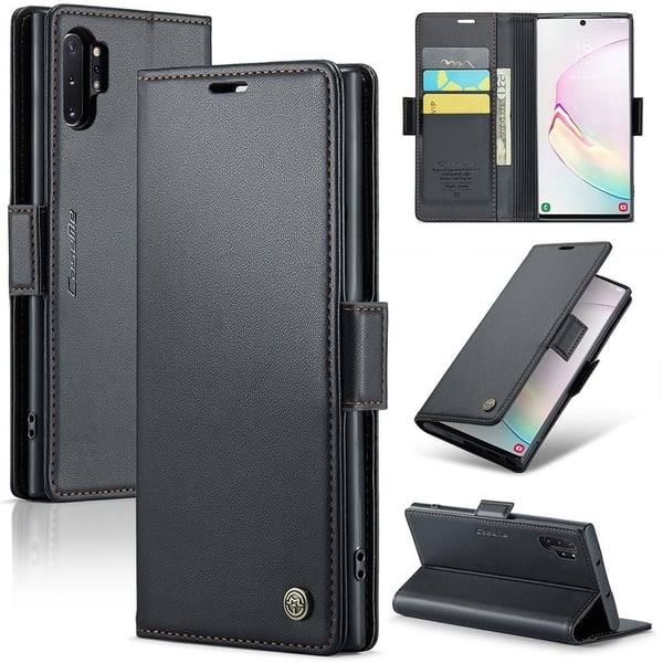 CaseMe Samsung Galaxy Note 10 Plus Smooth Etui - Svart