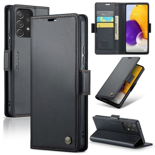 CaseMe Samsung Galaxy A72 5G Smooth Suojakotelo - Musta