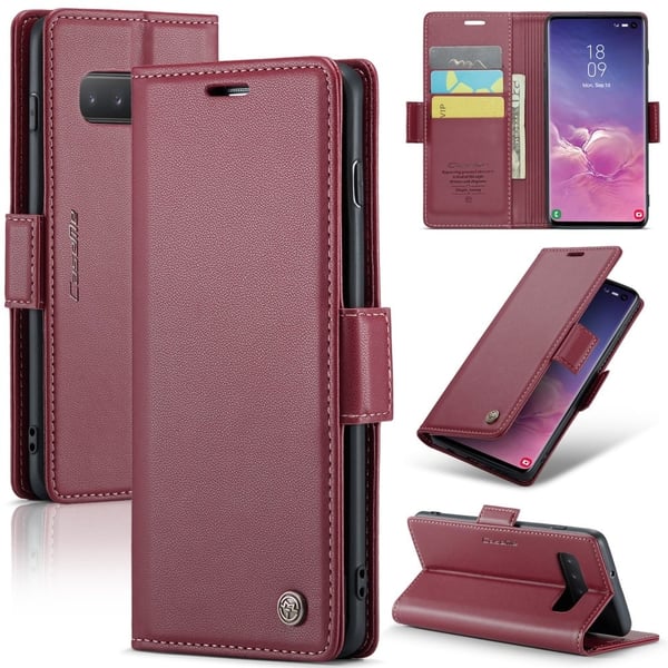 CaseMe Samsung Galaxy S10 Smooth Etui - Rød