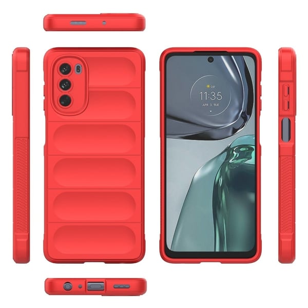 Deksel med mykt grep for Motorola Moto G62 5G - Rød