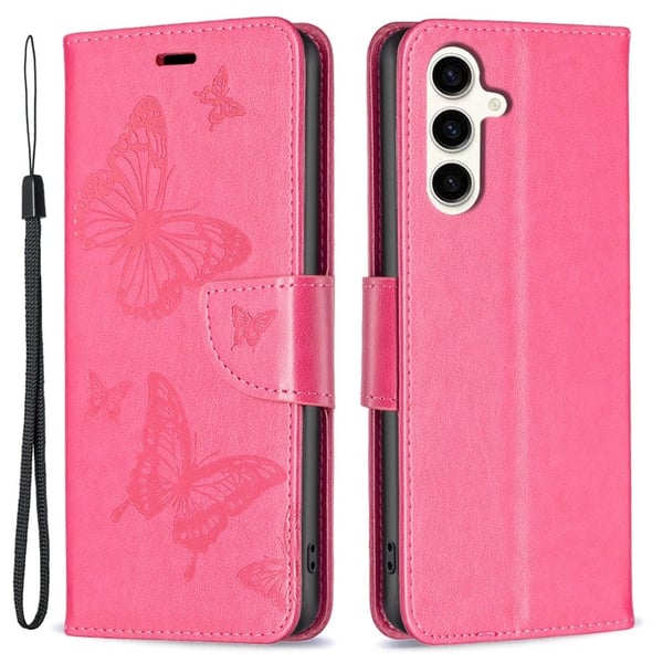 Butterfly Samsung Galaxy S23 Fe Flippetui - Rose Butterfly Samsung Galaxy S23 Fe Flippetui - Rose