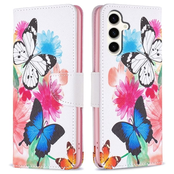 Wonderland Samsung Galaxy S23 Fe Flippetui - To Sommerfugler Wonderland Samsung Galaxy S23 Fe Flippetui - To Sommerfugler