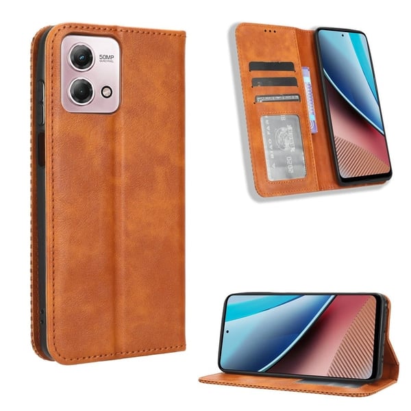 Bofink Vintage Motorola Moto G Stylus (2023) Nahkakotelo - Ruskea