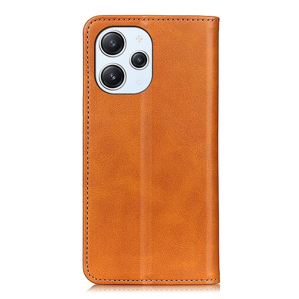 Flip Etui med Pung i Ekte Lær til Xiaomi Redmi 12 - Brun