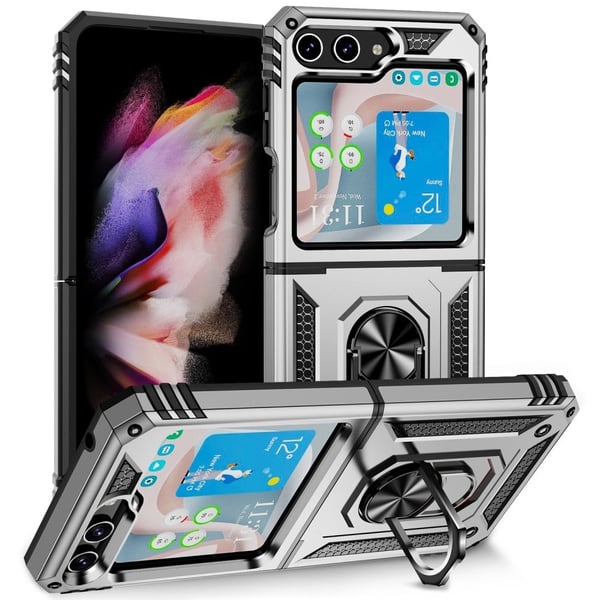 Bofink Combat Samsung Galaxy Z Flip5 Etui - Sølv