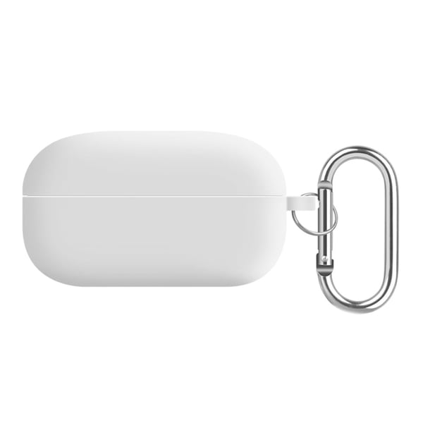 Samsung Galaxy Buds2 Pro / Buds Pro / Live silikonisuojus avaimenperällä - Valkoinen