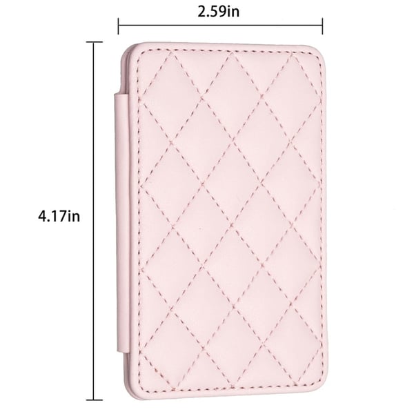Universal rombformad kortväska i läder - Rosa
