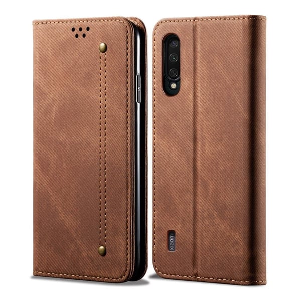Jeans Xiaomi Mi CC9e / Mi A3 Flip kotelot - Kahvi