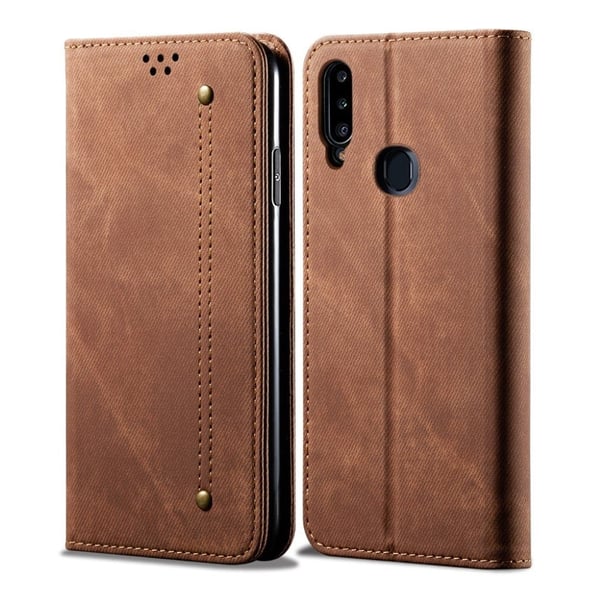 Jeans Samsung Galaxy A20s Flip kotelot - Kahvi
