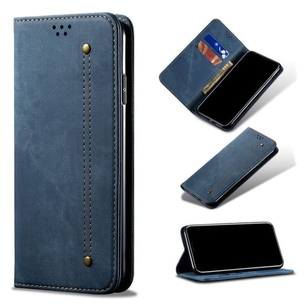 Jeans Samsung Galaxy S20 Plus flip case - Sininen