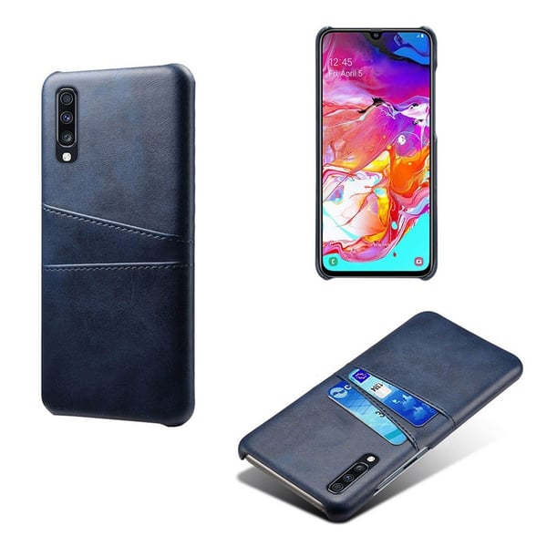 Samsung Galaxy A70 skal med korthållare - Blå