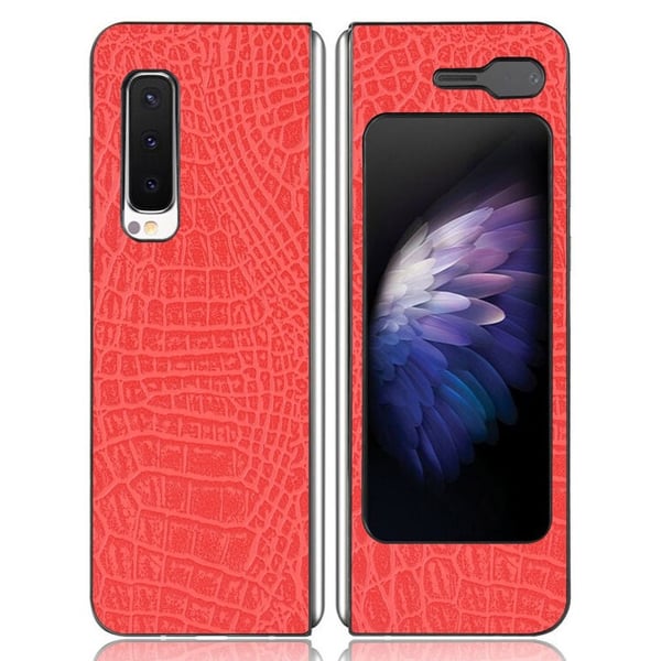 Croco Etui Samsung Galaxy Fold 5g / Fold - Rød