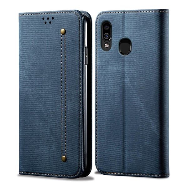 Jeans Samsung Galaxy A30 Flip case - Blå